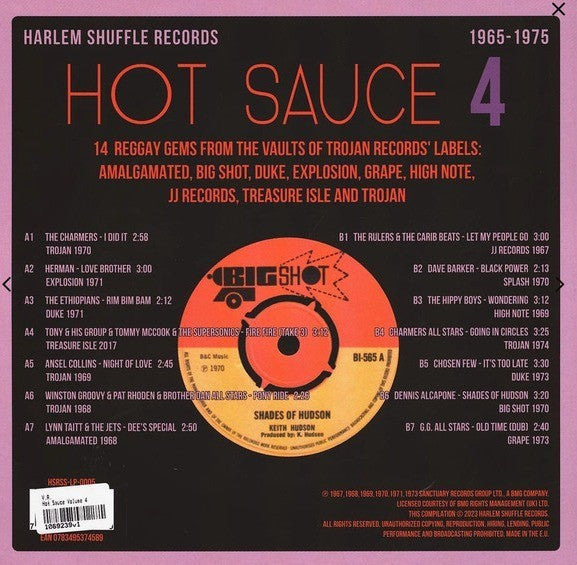 Harlem Shuffle Hot Sauce 4 LP Album Vinyl Record Reggae Compilation 1965-1975
