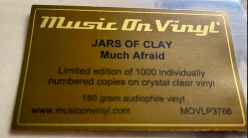 Jars Of Clay Much Afraid LP Album vinyl record 2024 numbered clear remastered