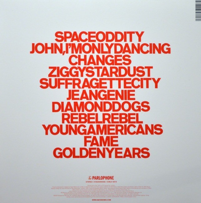 David Bowie ChangesOneBowie LP Album vinyl record 2016 on Parlophone Reissue