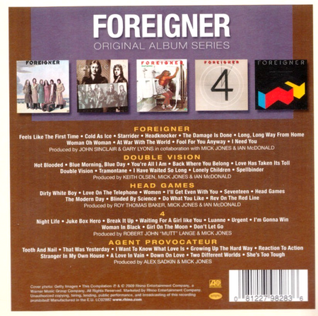 Foreigner Original Album Series CD Boxset 5 Disc Set on Rhino 2017