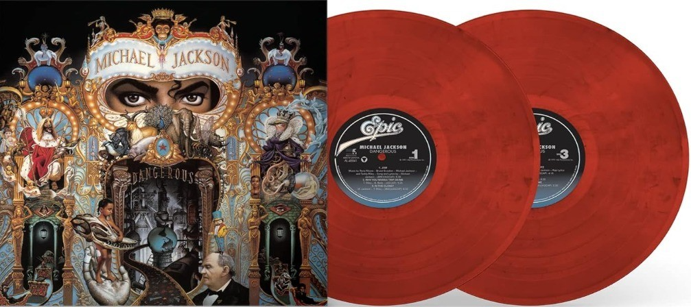 Michael Jackson Dangerous LP Album vinyl record Limited 2021 Red Swirl on Epic