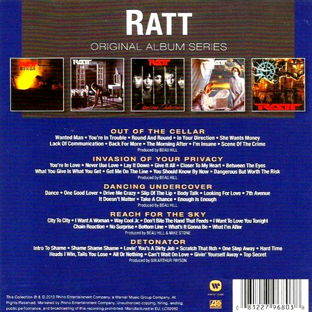 Ratt Original Album Series CD Boxset 5 Disc Set on Warner compilation 2013