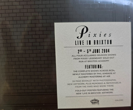 The Pixies Live in Brixton 2004 8 Disc CD Deluxe Set in 12" Book Sleeve 2022