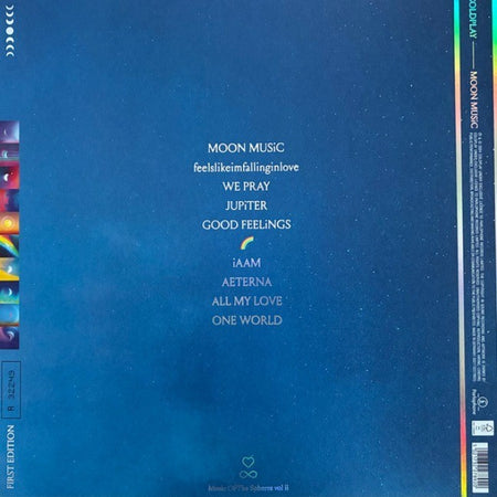 Coldplay Moon Music LP Album Vinyl Record limited clear 2024 Red on Parlophone