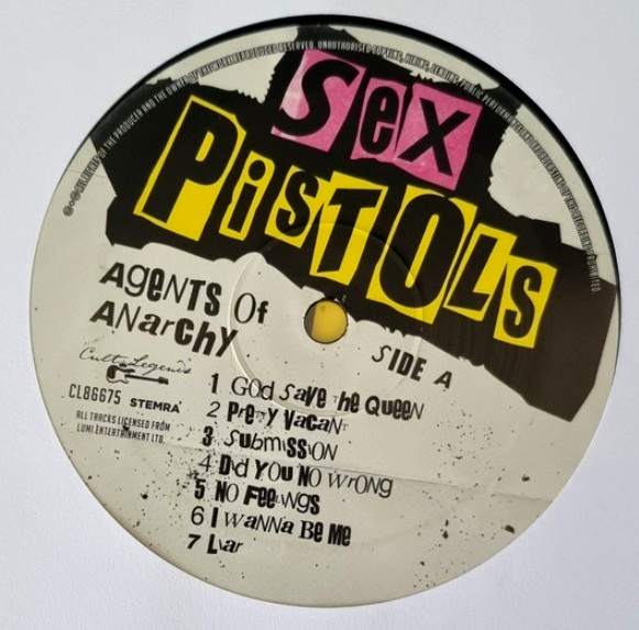 Sex Pistols Agents Of Anarchy LP Album vinyl record 2022 on Cult Legends