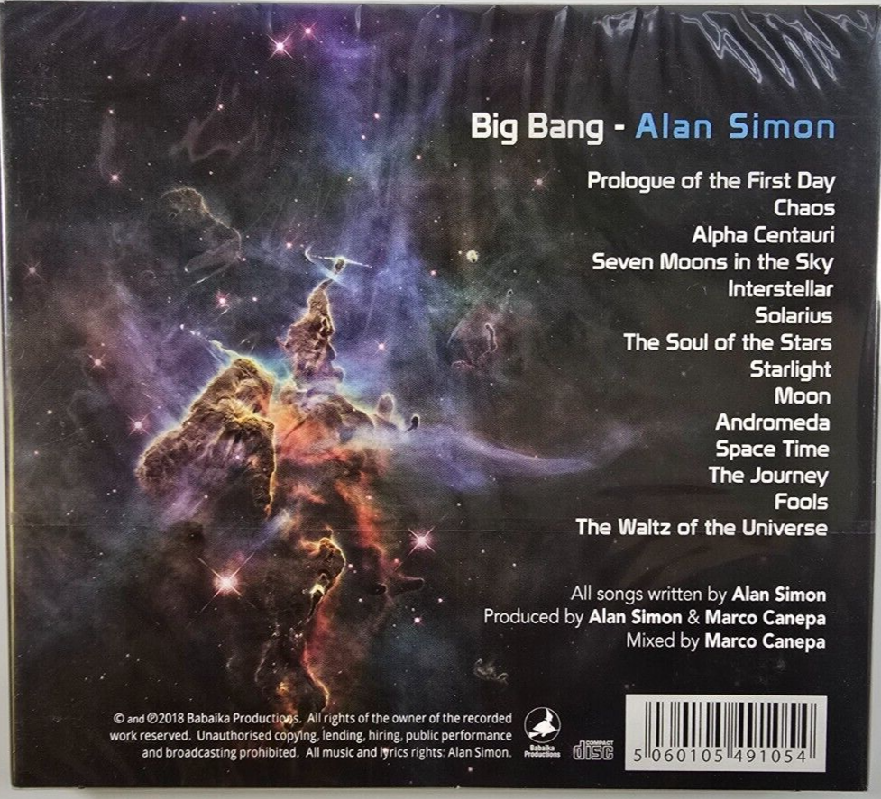Alan Simon –  Big Bang CD Album on Babaïka Productions in digipak 2018