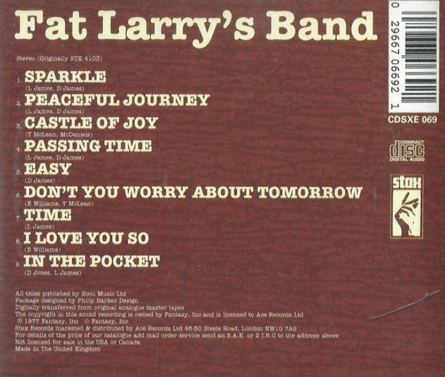 Fat Larry's Band – Off The Wall CD Album reissue on Stax