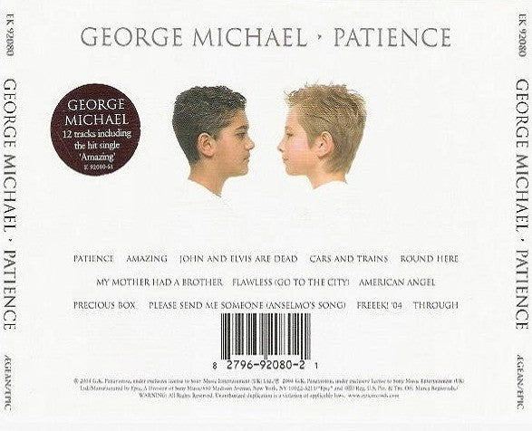 George Michael – Patience CD album 2004 US import on Aegean