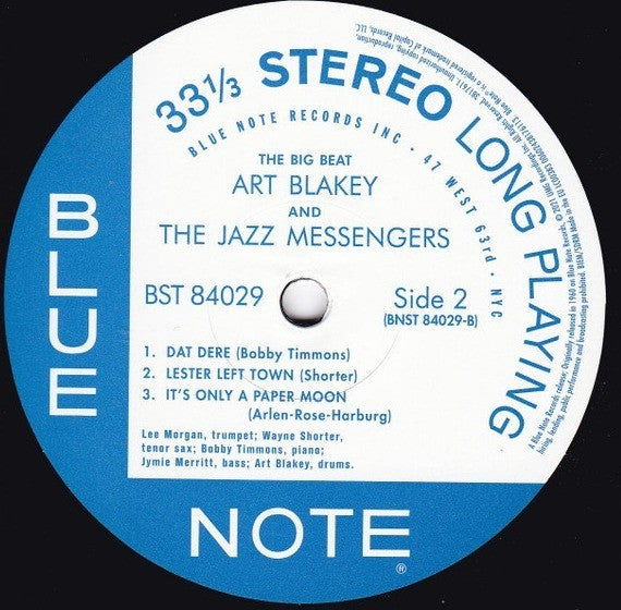 Art Blakey & The Jazz Messengers The Big Beat LP Album vinyl record 2021 Reissue