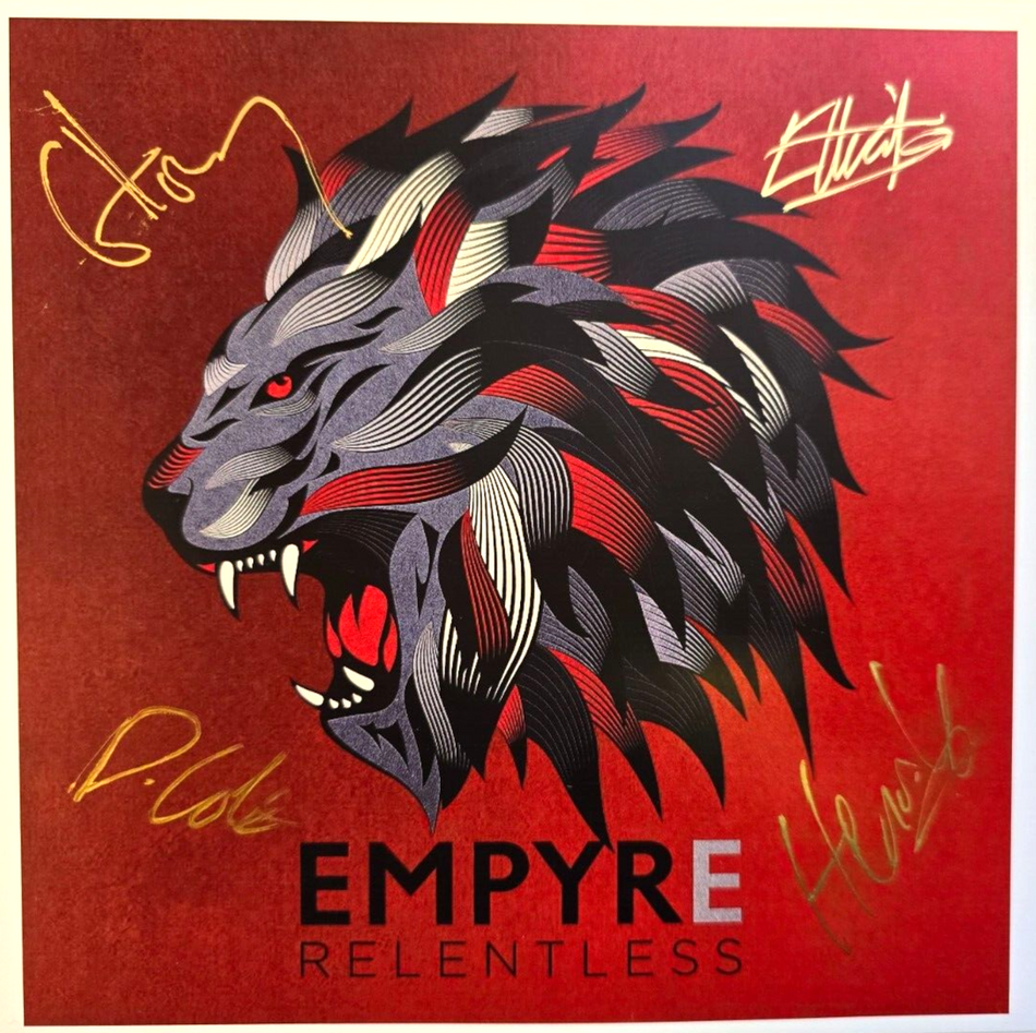 Empyre Hand Signed presentation size A4 on glossy print by Band Members