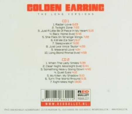 Golden Earring – The Long Versions CD Album 2008 compilation on Red Bullet