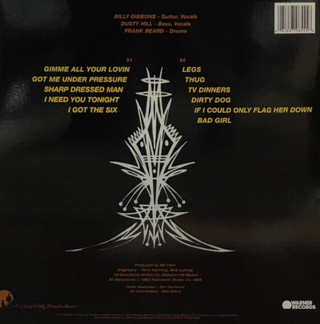 ZZ Top Eliminator LP Album vinyl record 2019 reissue remastered on Warner