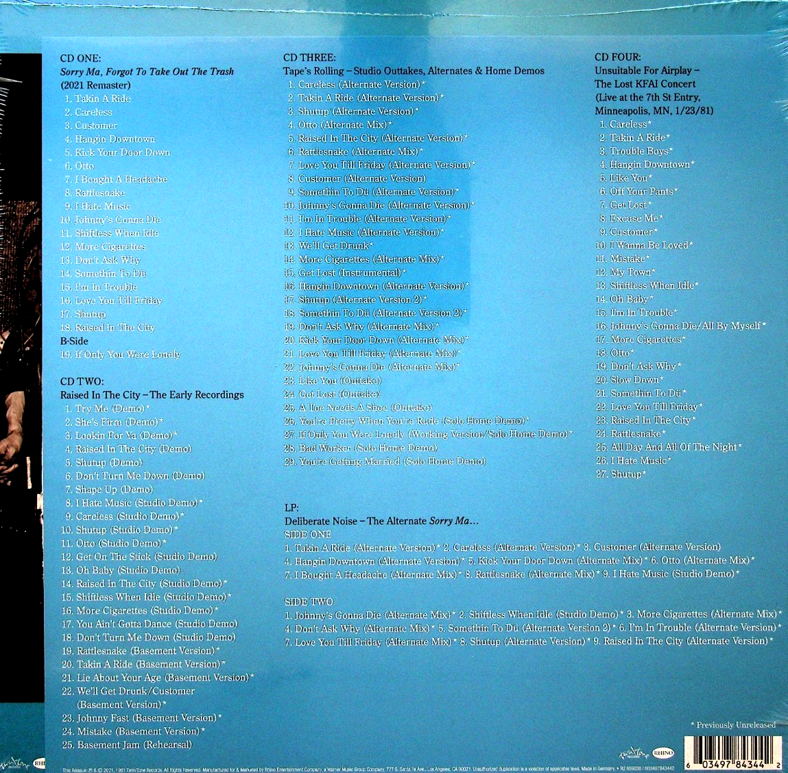 The Replacements Sorry Ma Forgot To Take Out The Trash 2021 CD Deluxe Boxset 3CD
