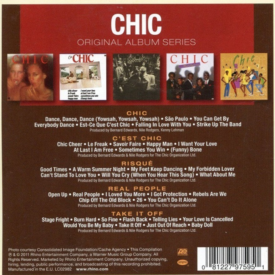 Chic Original Album Classics CD Boxset 5 Disc Set on Rhino 2020 5 Album comp