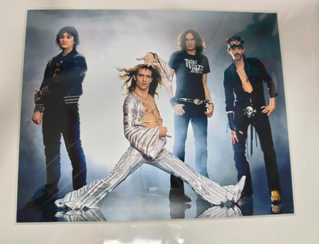 The Darkness Hand Signed presentation 12" x 18" by Band Members Autograph