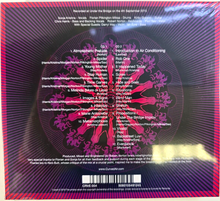 Curved Air – Live At Under The Bridge - The 45th Anniversary Concert 2 x CD 2019