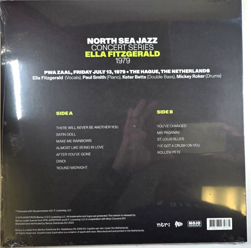 Ella Fitzgerald Ella Fitzgerald 1979 LP Album vinyl record North Sea Jazz White