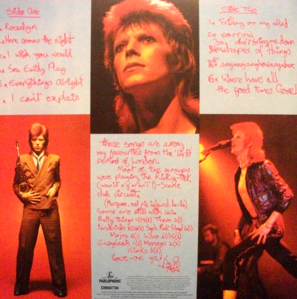 David Bowie Pinups LP Album vinyl record 2016 on Parlophone remastered reissue