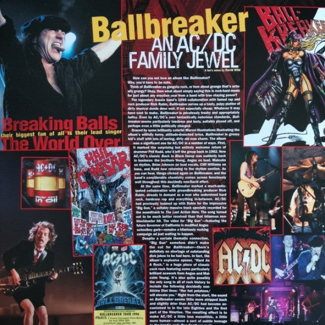 AC/DC Ballbreaker LP Album vinyl record 2022 remastered reissue 180gram on Epic