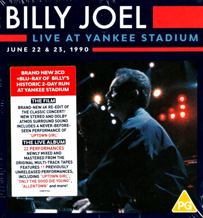 Billy Joel Live At Yankee Stadium June 22 & 23, 1990 CD Album 2 Disc + BluRay
