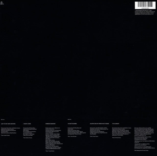 Pet Shop Boys Introspective LP Album vinyl record 2018 remastered reissue 180g