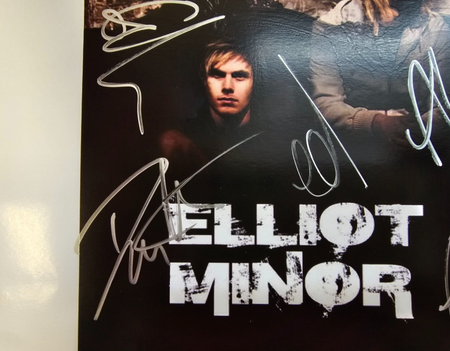 Elliot Minor HAND Signed presentation size A4 on glossy print by Band Members