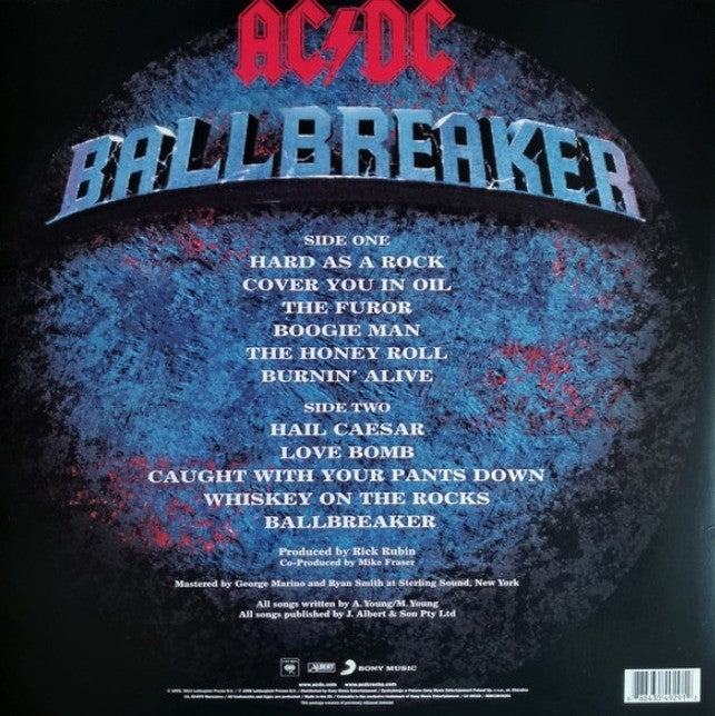AC/DC Ballbreaker LP Album vinyl record 2022 remastered reissue 180gram on Epic