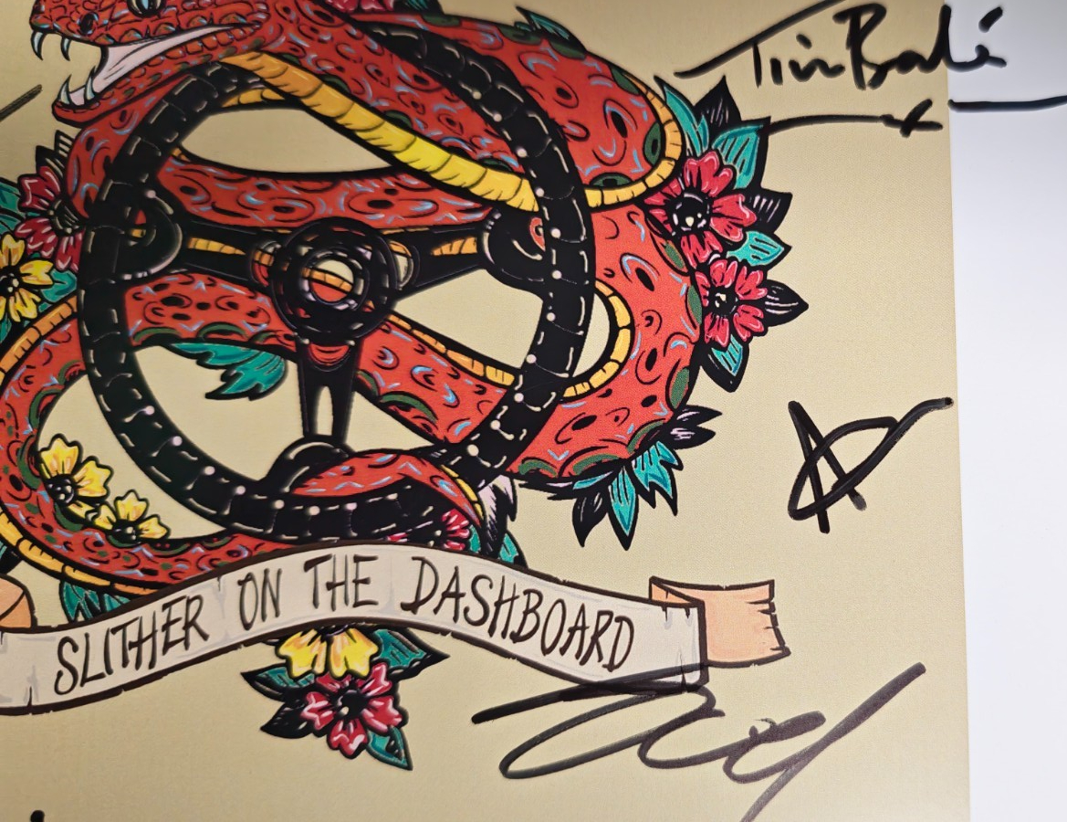 Captain Accident Hand Signed presentation A4 on glossy print Autograph