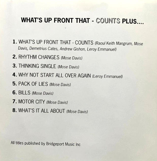 The Counts What's Up Front That-Counts CD Album remastered reissue on Westbound
