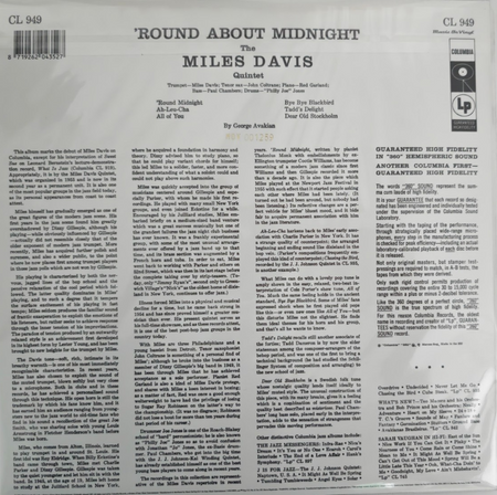 Miles Davis Round About Midnight LP Album Vinyl Record Clear 180g numbered