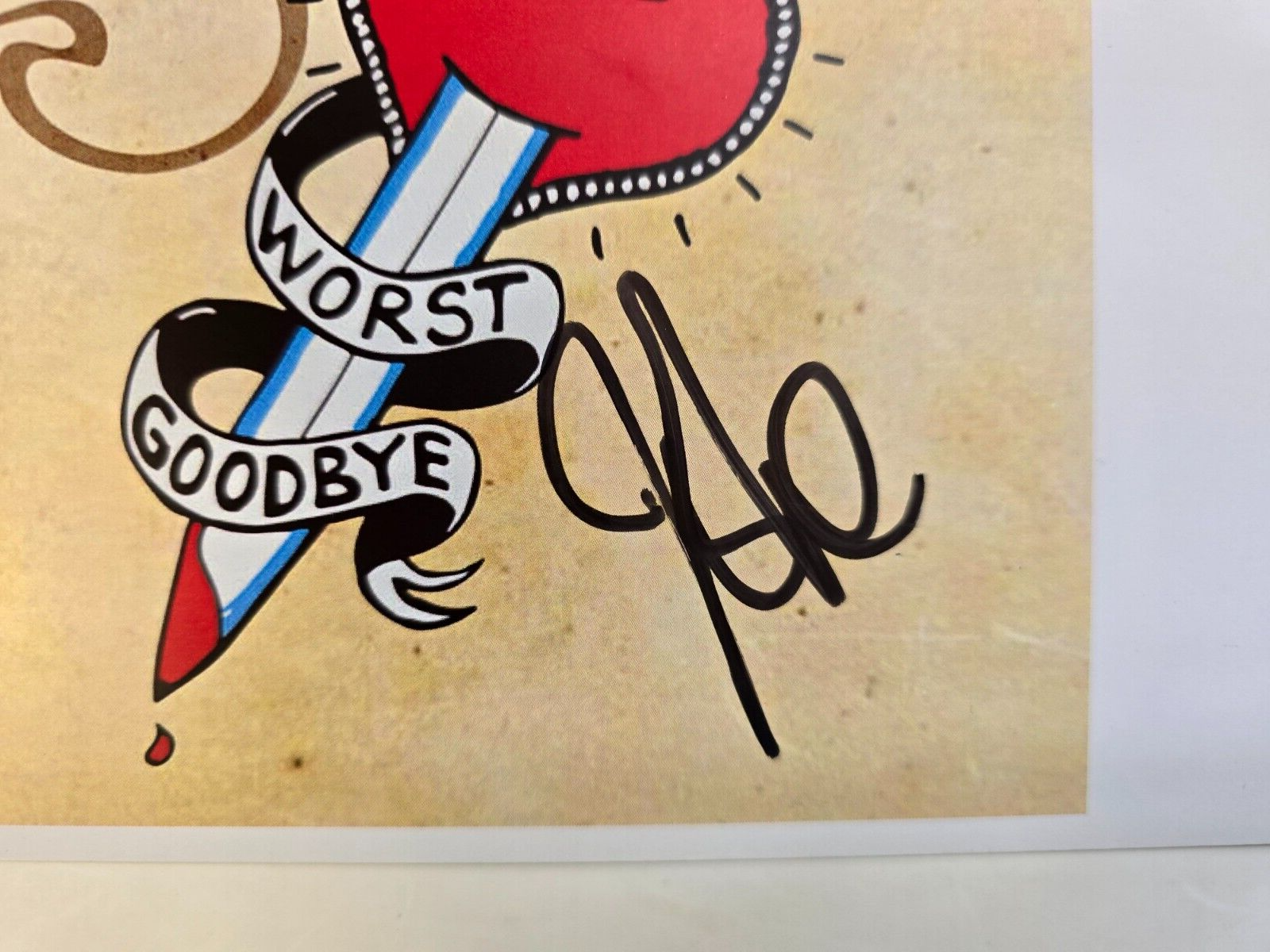 Electric Boys Signed presentation A4 on glossy print by Band Members