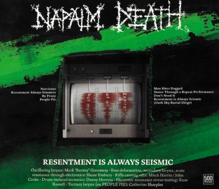 Napalm Death – Resentment Is Always Seismic CD Album 2022 limited ed in digipak