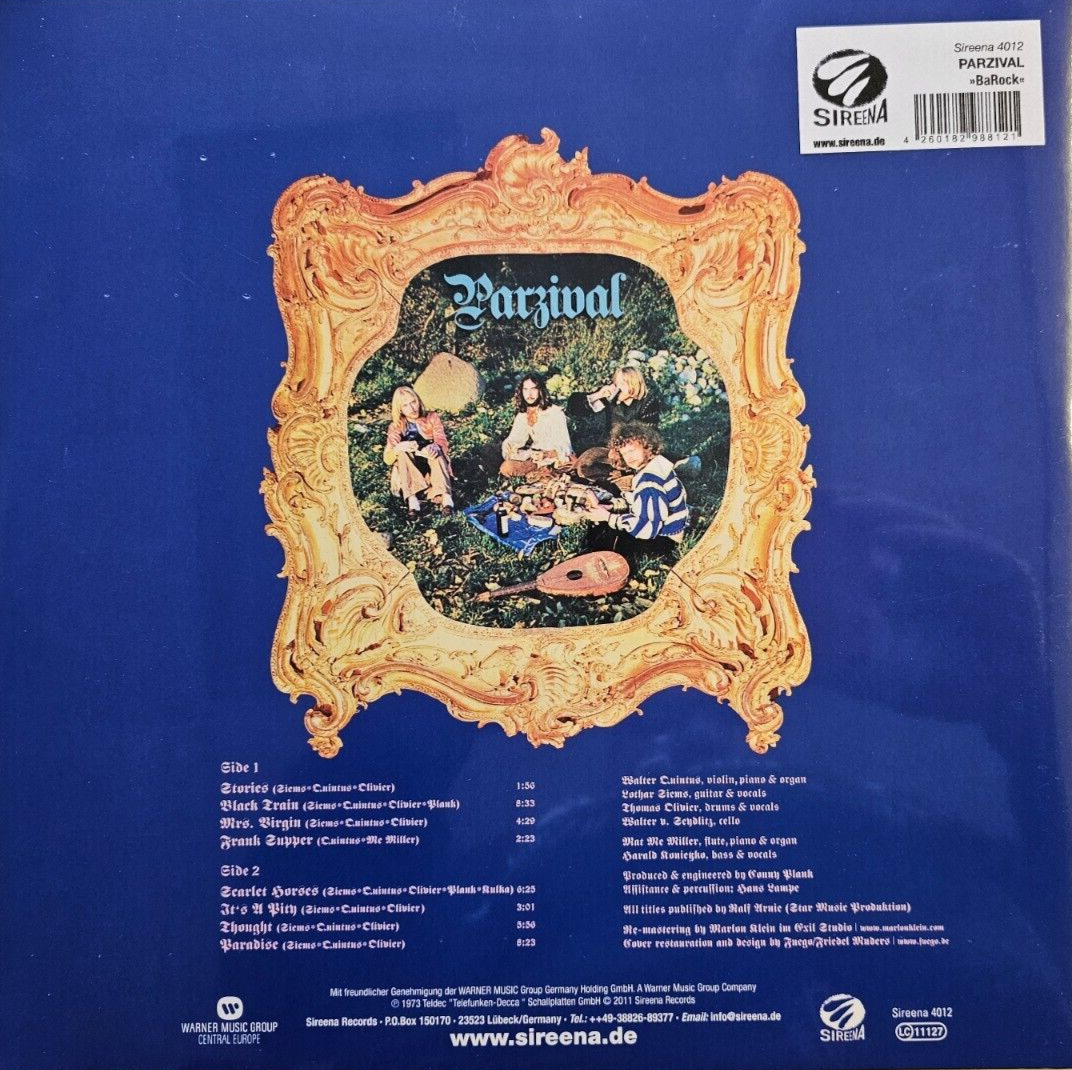 Parzival Barock LP Album Vinyl record NEW LP Album vinyl record remastered 2021