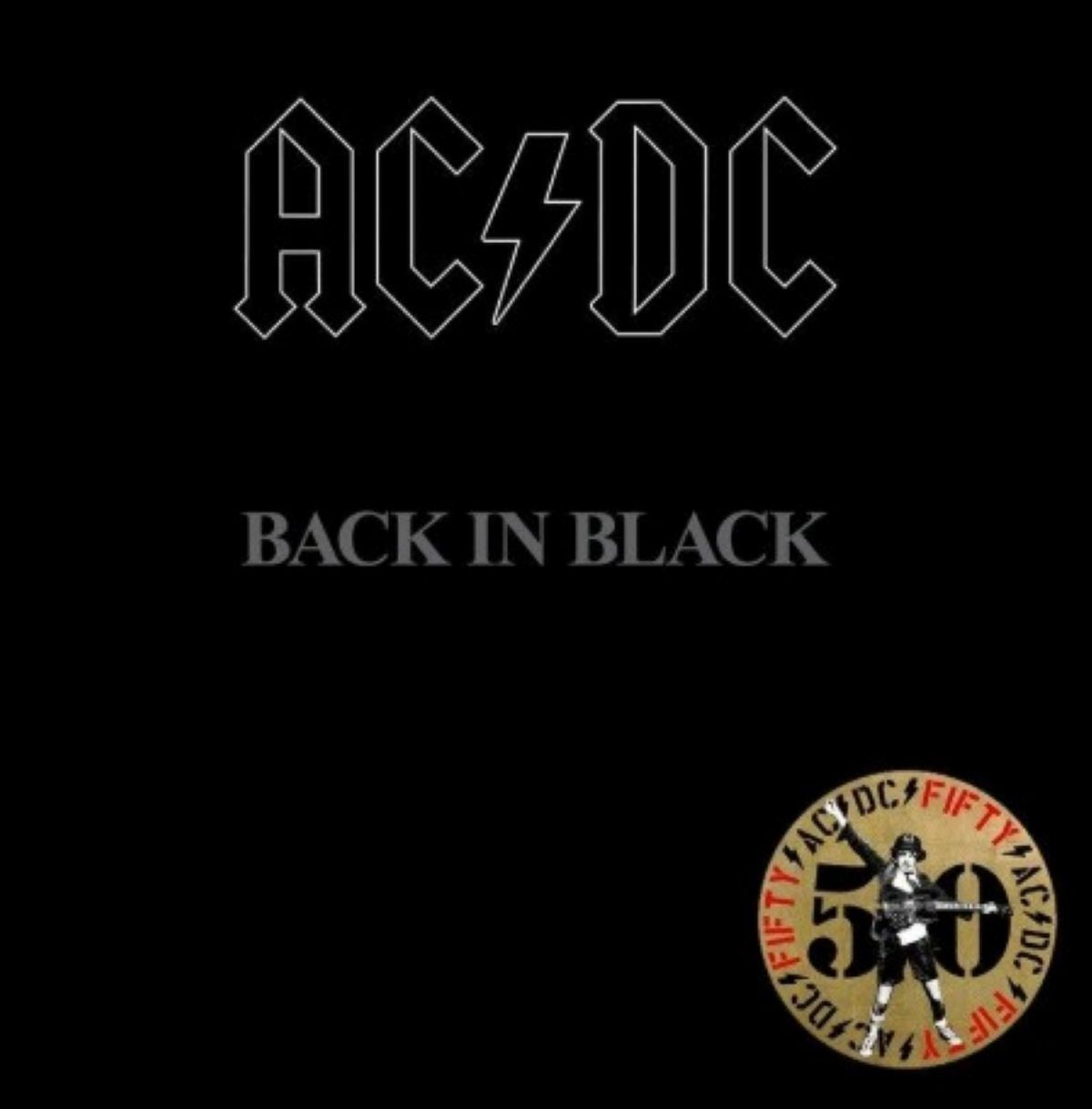 AC/DC  Back In Black LP Album vinyl record Remastered limited Black white swirl