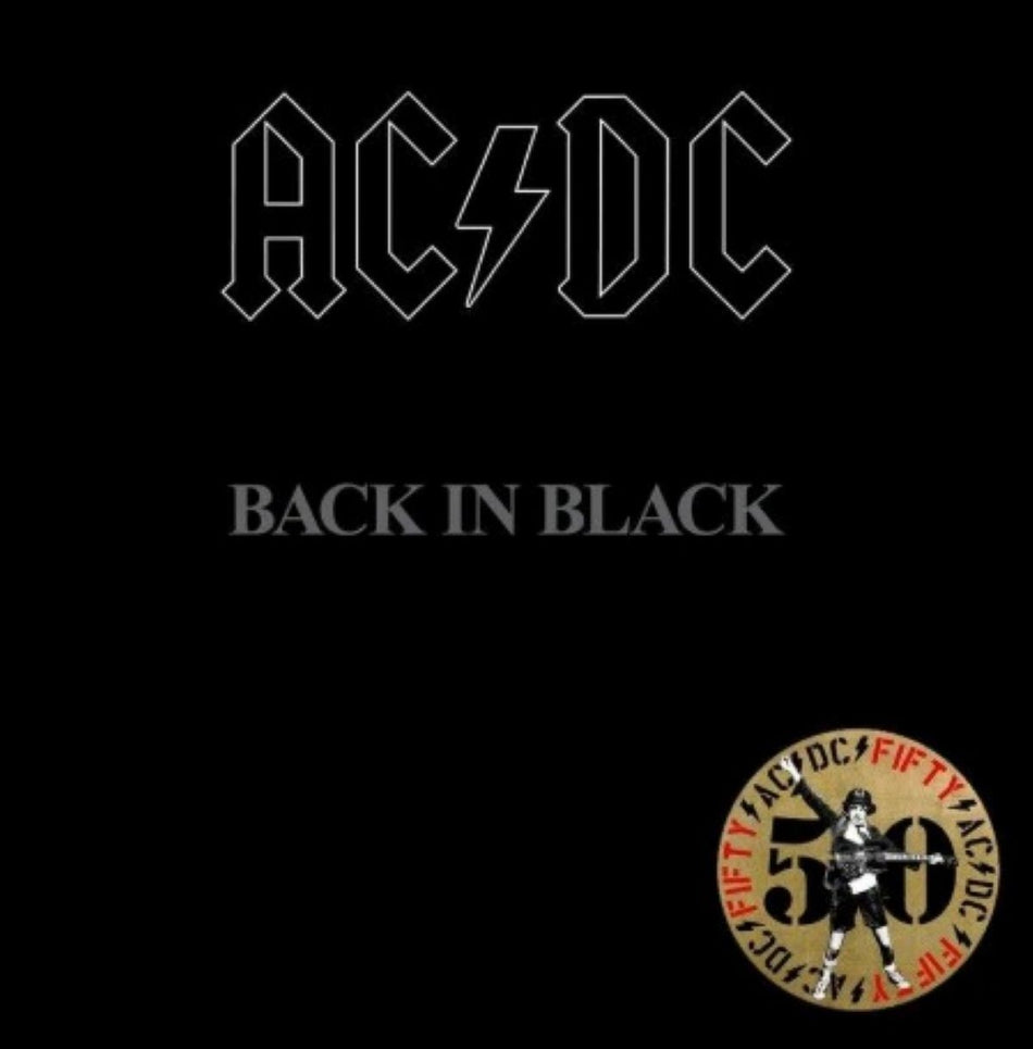 AC/DC  Back In Black LP Album vinyl record Remastered limited Black white swirl