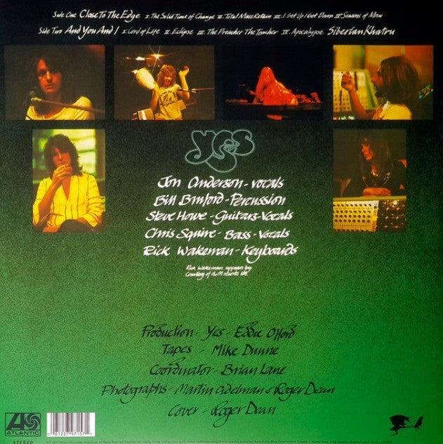 Yes Close To The Edge LP Album vinyl record 2012 Remastered 180g on Atlantic