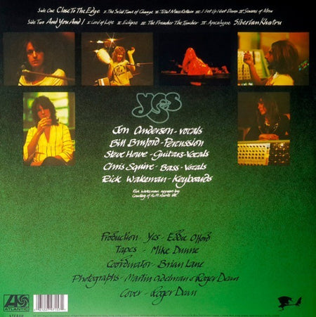 Yes Close To The Edge LP Album vinyl record 2012 Remastered 180g on Atlantic