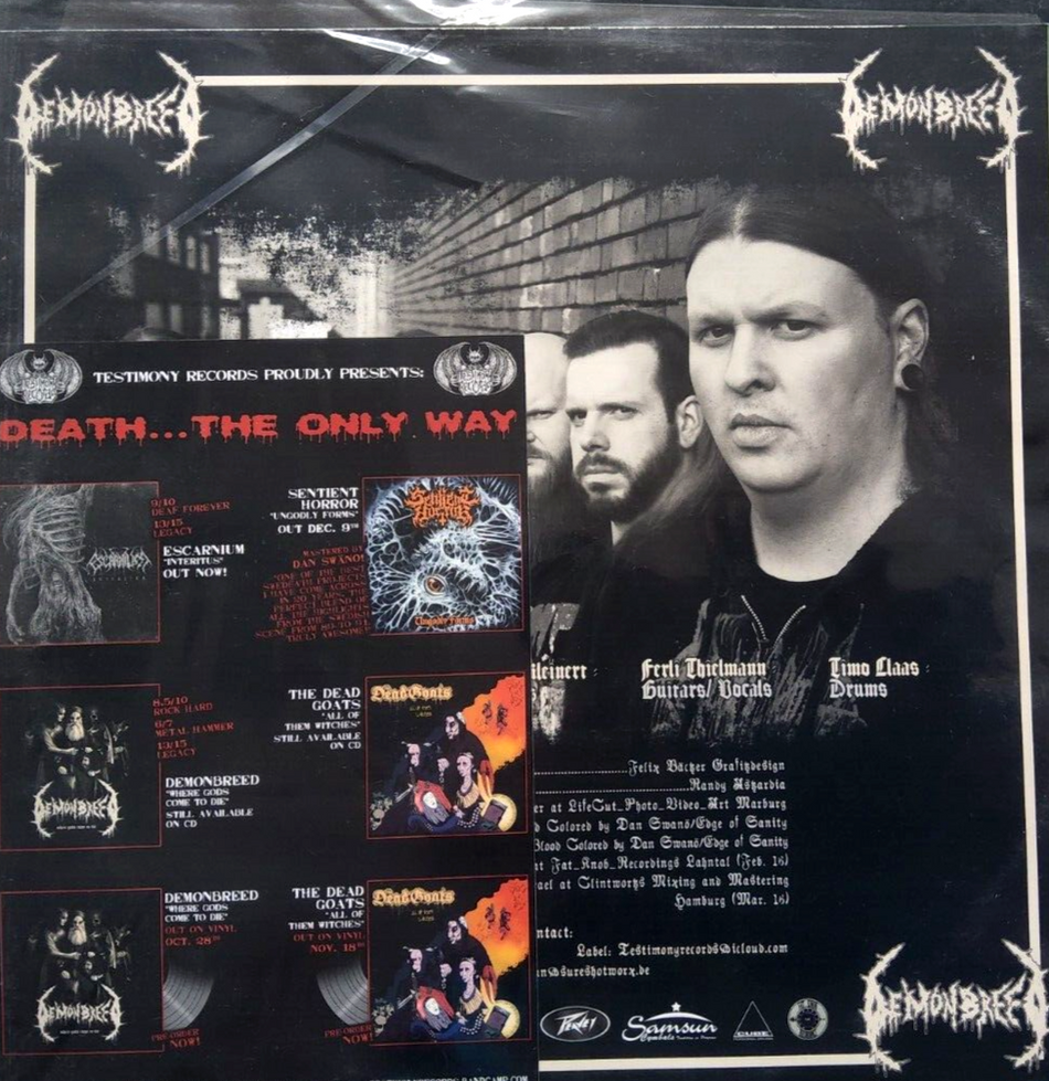 Demonbreed: Where Gods Come to Die 2016 Limited LP Album vinyl record NM