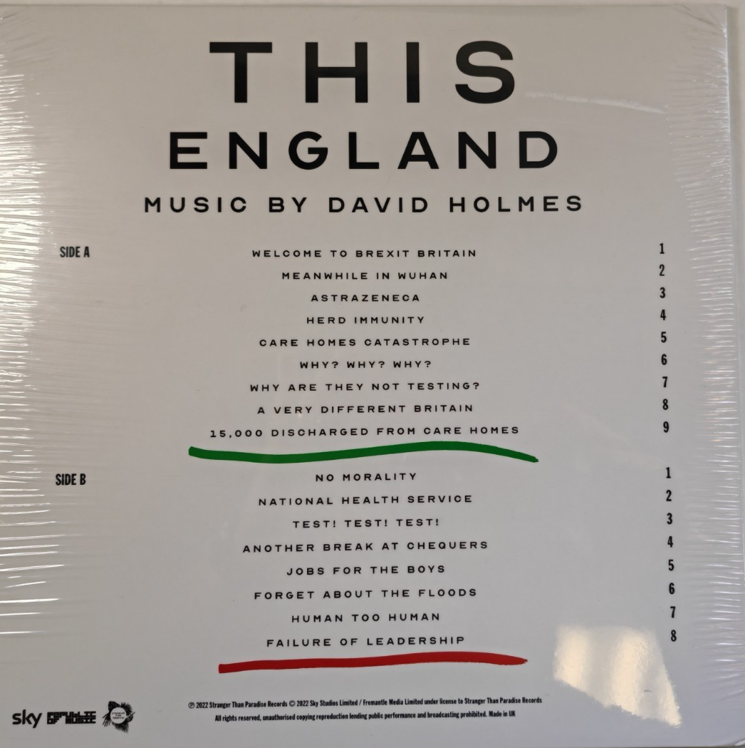David Holmes This England LP Vinyl Record limited Red 2023 OST Numbered
