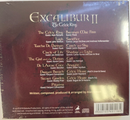 Alan Simon Excalibur I Excalibur II (The Celtic Ring) 2018 digipak reissue
