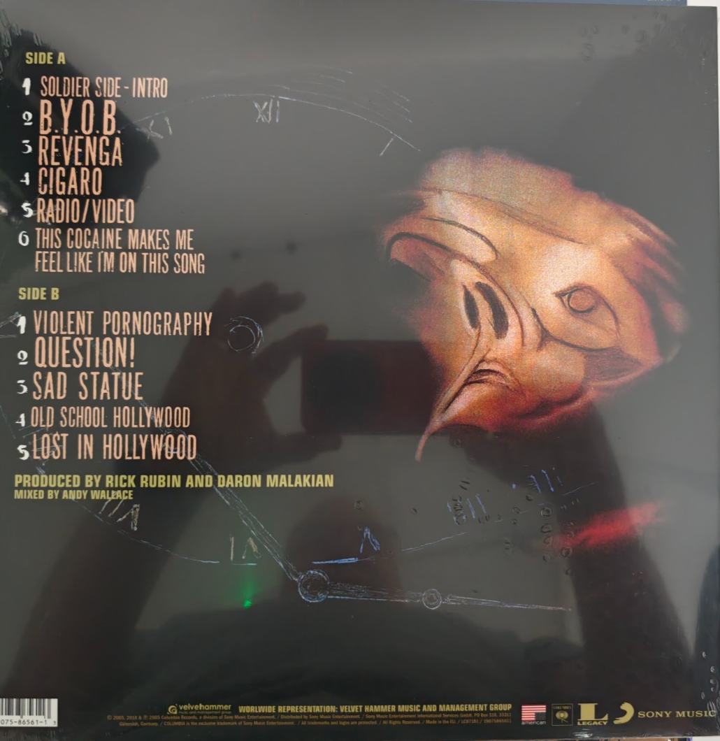 System Of A Down Mezmerize LP Album vinyl record 2018 American Recordings
