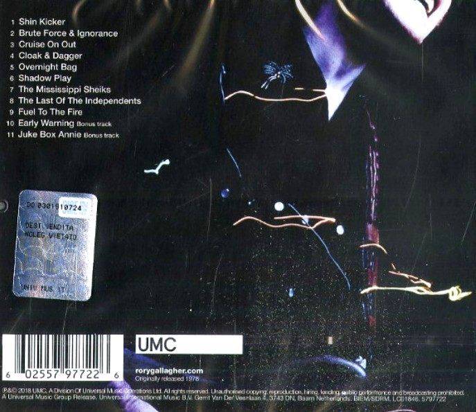 Rory Gallagher Photo-Finish CD Album 2018 Remastered reissue on UMC