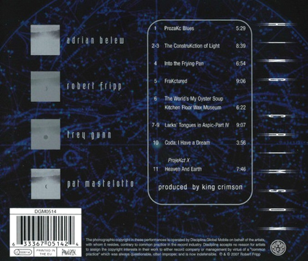 King Crimson The ConstruKction Of Light Remastered Reissue on Discipline Global
