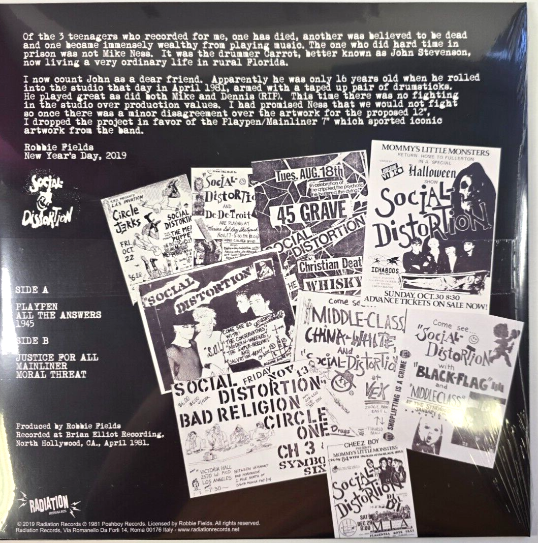 Social Distortion Poshboy's Little Monsters LP Album vinyl record limited green