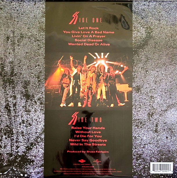 Bon Jovi Slippery When Wet LP Album vinyl record 2016 on Universal 180g reissue