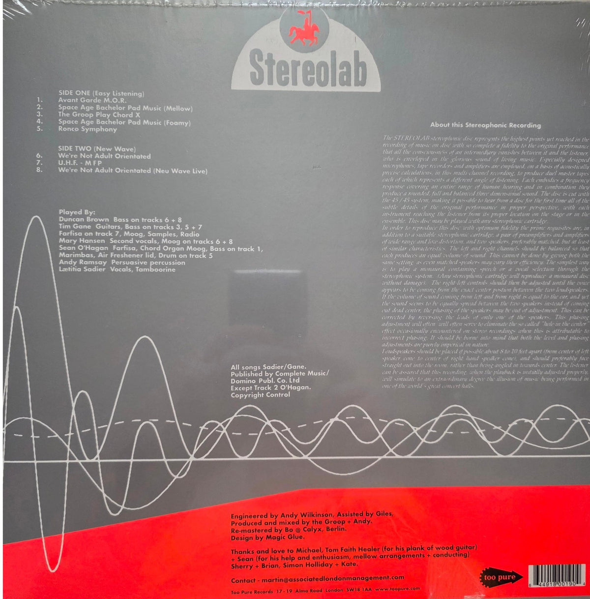 Stereolab Space Age Batchelor 8 Track Mini LP Vinyl Record Limited Ed clear  