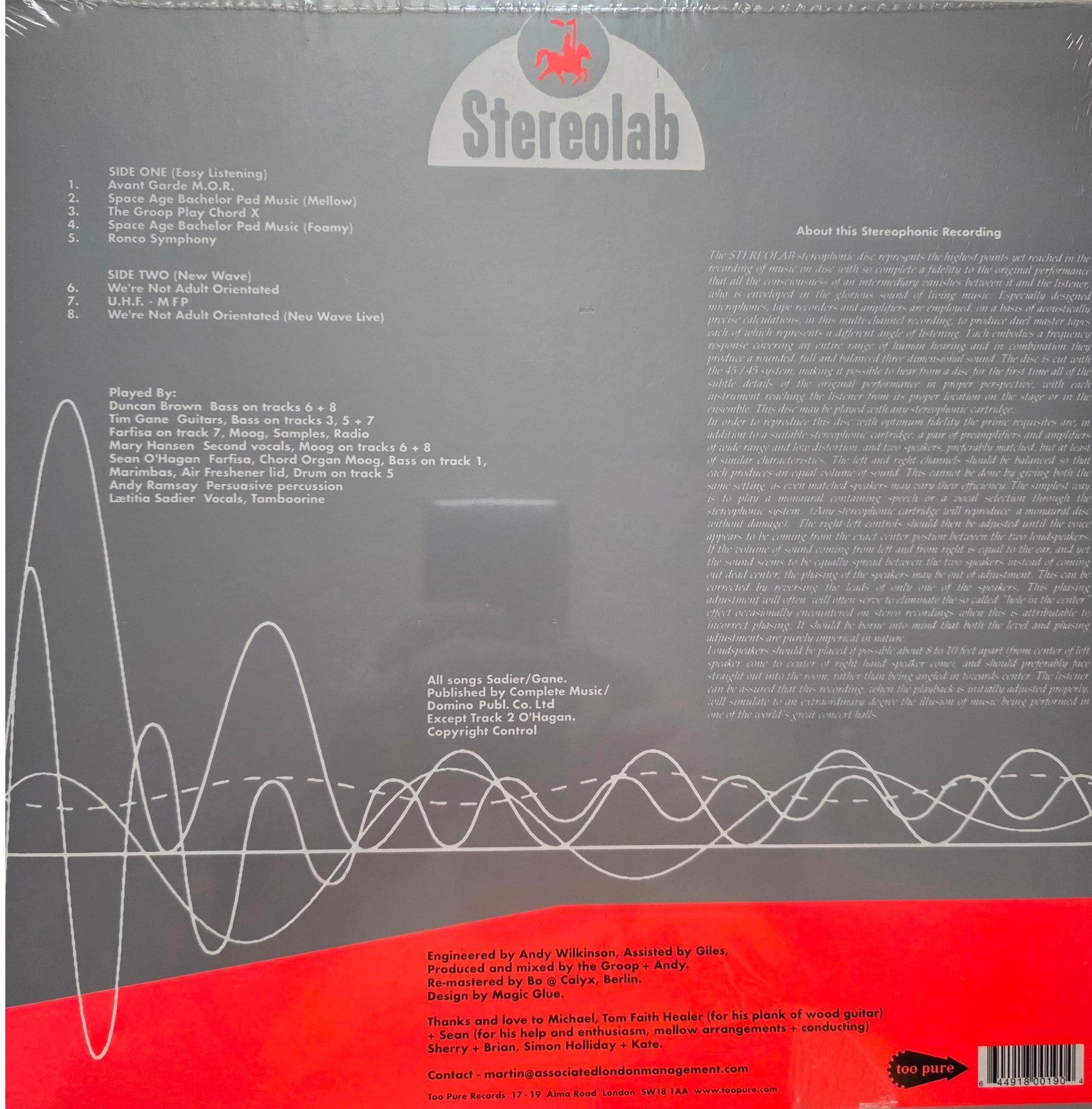Stereolab Space Age Batchelor 8 Track Mini LP Vinyl Record Limited Ed clear  