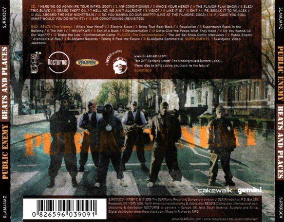 Public Enemy Beats And Places CD with DVD  Album 2006 hip hop on Slam Jamz
