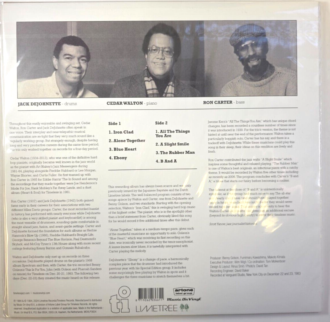 Cedar Walton / Ron Carter / Jack DeJohnette  LP Album vinyl record remastered