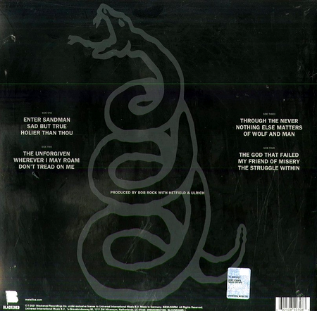 Metallica Metallica LP Album vinyl record 2021 remastered 180g reissue Blackened